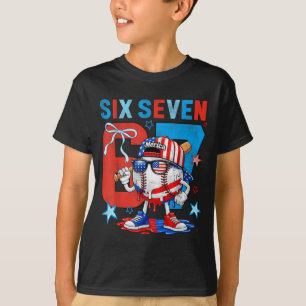 Baseball Flag Drip USA American Patriotic 4th of T-Shirt