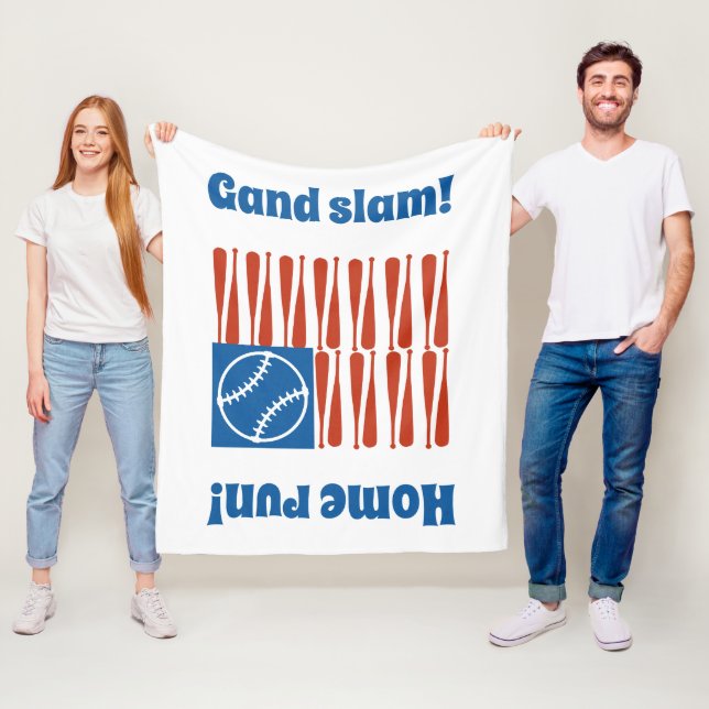 Baseball Flag  Fleece Blanket (In Situ)