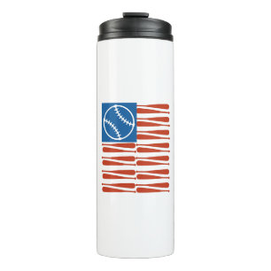 Baseball flag thermal tumbler