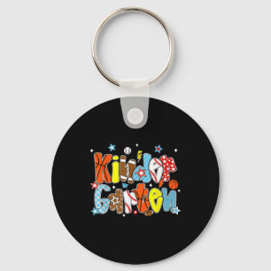 Baseball Football Basketball Preppy Kindergarten B Key Ring