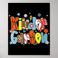 Baseball Football Basketball Preppy Kindergarten B