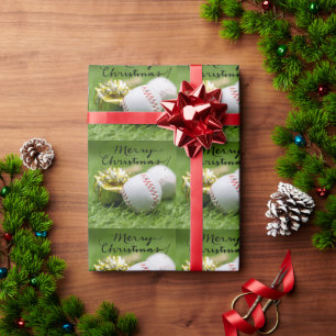 Baseball for Christmas  Wrapping Paper