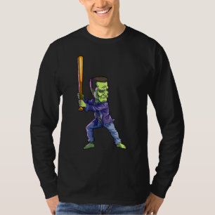 Baseball Frankenstein Halloween Men Boys Baseball  T-Shirt