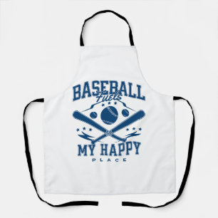 Baseball Fuels My Happy Place Apron
