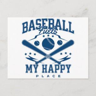 Baseball Fuels My Happy Place Postcard