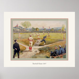 Baseball Game 1887 Poster