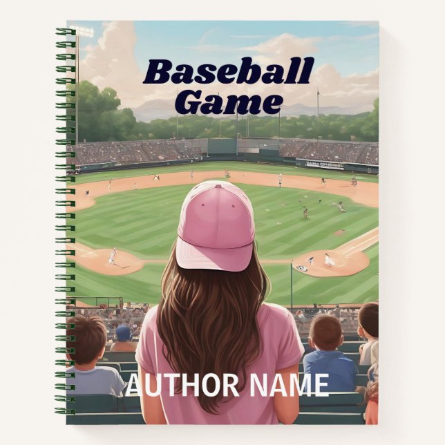 Baseball Game Book Cover Inspiration Notebook (Front)
