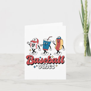 Baseball Game Day Retro Baseball Vibes Sport Fan _ Card