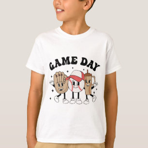 Baseball Game Day Vintage Mothers Day Women Men Ki T-Shirt