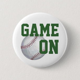 Baseball Game On 6 Cm Round Badge