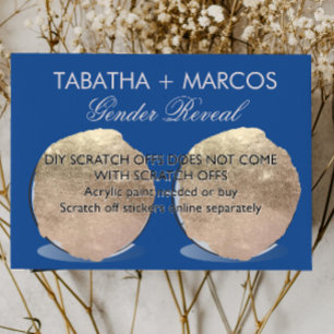 Baseball Gender Reveal DIY Scratch Cards