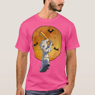 Baseball Ghost Halloween Men Boys Baseball Hallowe T-Shirt