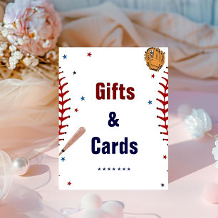 Baseball Gift and Card Birthday Baby Shower Favour Pedestal Sign