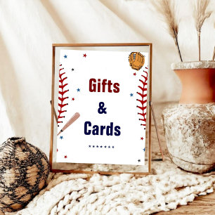 Baseball Gift and Card Birthday Baby Shower Favour Poster