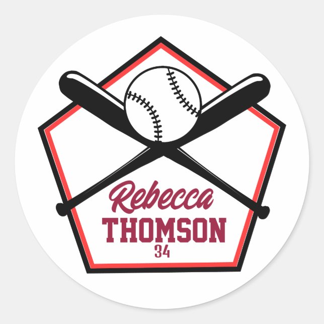 Baseball Gift Tag for Individual Player Gifts  (Front)