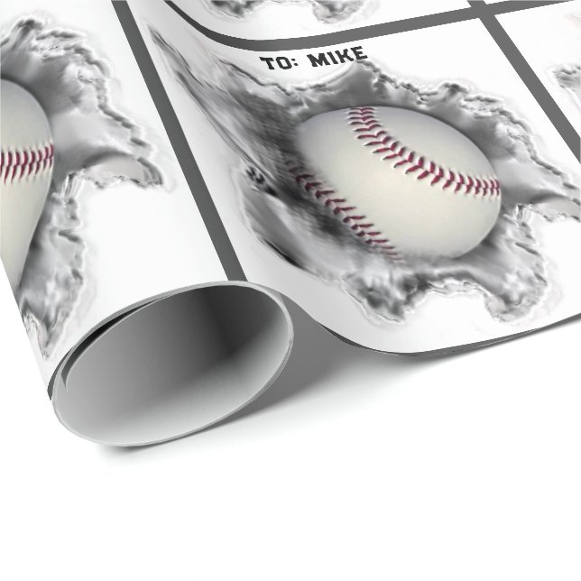 Baseball Gift Wrapping Paper (Roll Corner)