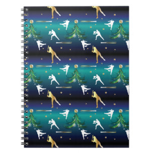 Baseball Girls Softball Christmas Pattern Notebook