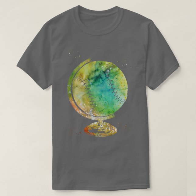 Baseball Globe 2 T-Shirt (Design Front)