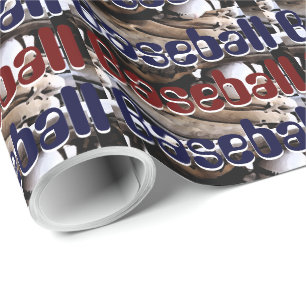 Baseball Glove and Ball Graphics Wrapping Paper