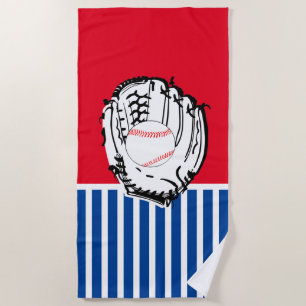 Baseball Glove Beach Towel