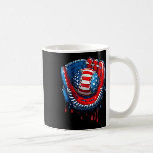 Baseball Glove Drip Boy Ice Cream Patriotic Us Fla Coffee Mug