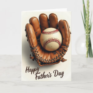 Baseball Glove Fathers Day Card