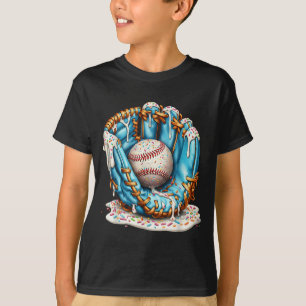 Baseball Glove Ice Cream Drip With Sprinkles Men B T-Shirt