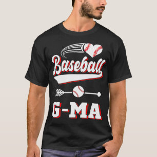 Baseball Gma Baseball Player Cute Arrow Gifts Fami T-Shirt