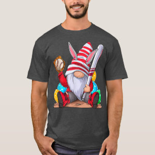Baseball Gnome Easter Bunny Ears Eggs Hunting Boys T-Shirt