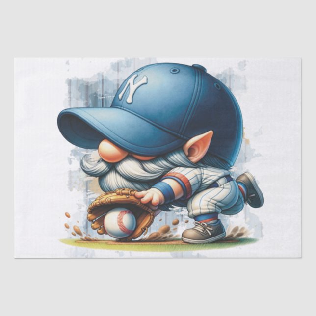 Baseball Gnome Tissue Paper (Front)