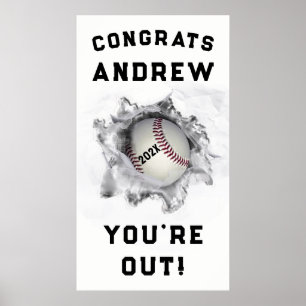 Baseball Graduation 2025 Poster