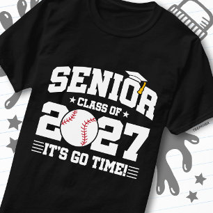 Baseball Graduation Go Time Senior Class of 2027 T-Shirt