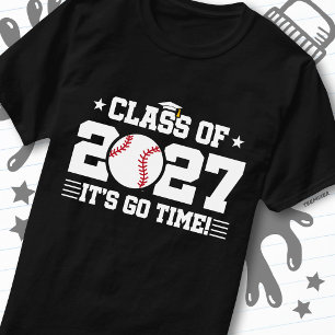 Baseball Graduation Go Time Senior Class of 2027 T-Shirt