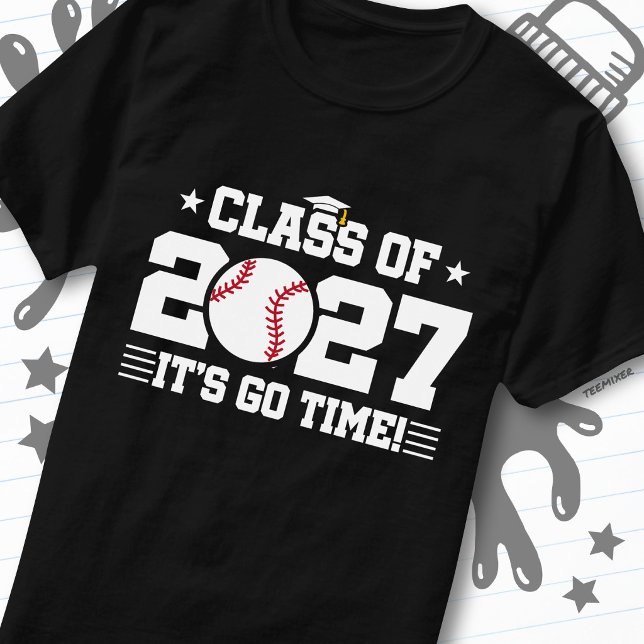 Baseball Graduation Go Time Senior Class of 2027 T-Shirt (Creator Uploaded)