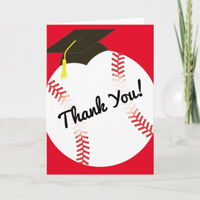 Baseball Graduation Party Sports Card (Front)