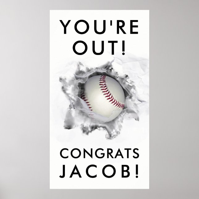 Baseball Graduation Poster (Front)