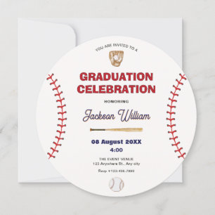 Baseball gradution invitation