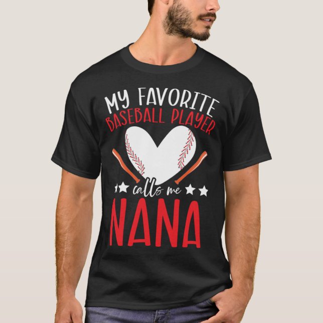 Baseball Grandma Grandmother Granny Grandparents D T-Shirt (Front)