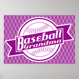 Baseball Grandma Poster Print