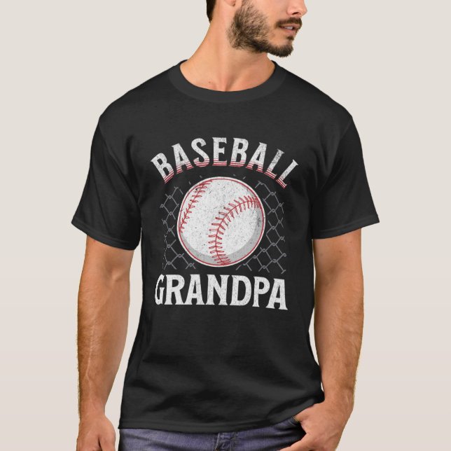 Baseball Grandpa Ball Heart Papa Father s Day spor T-Shirt (Front)