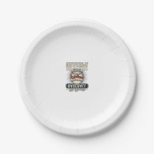 Baseball Grandpa Vintage Engraving Shirt Design_1 Paper Plate