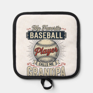 Baseball Grandpa Vintage Engraving Shirt Design_1 Pot Holder