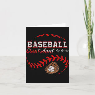 Baseball Great Aunt Funny Baseball Family Matching Card