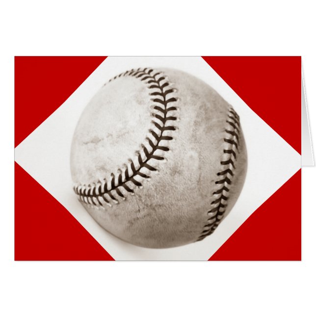 Baseball Greeting Card (Front Horizontal)