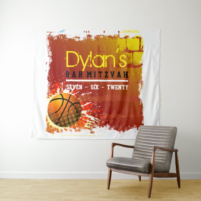 BASEBALL GRUNGE Photo-Op Backdrop Party Banner Tapestry (In Situ (Horizontal))