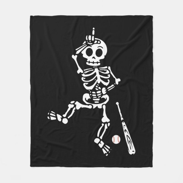 Baseball Halloween Fleece Blanket (Front)