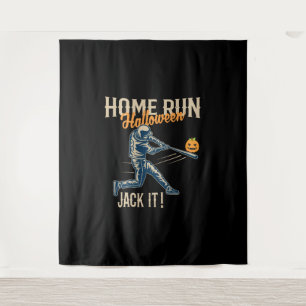 Baseball Halloween Fun Retro Distressed Stylish Tapestry