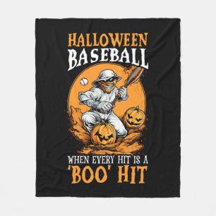 Baseball Halloween Trick Or Treat Baseball Player Fleece Blanket