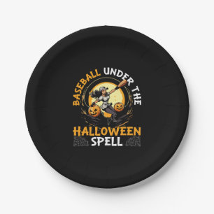 Baseball Halloween Trick Or Treat Baseball Player Paper Plate