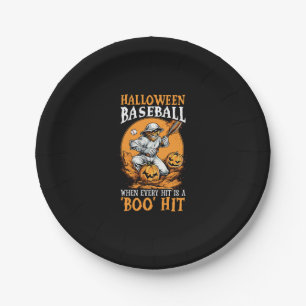 Baseball Halloween Trick Or Treat Baseball Player Paper Plate